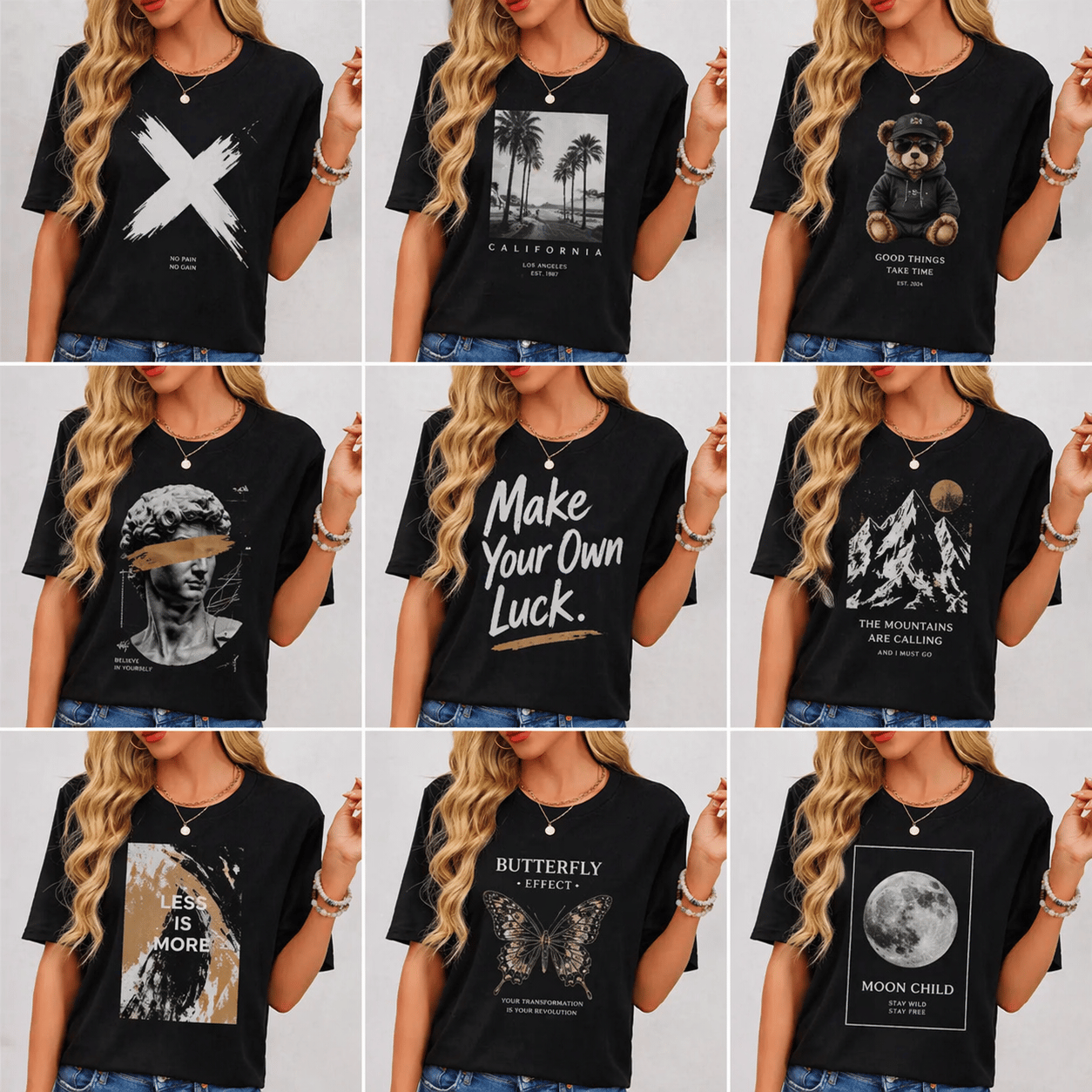 180gCotton Women Crew Neck Short Sleeve T-Shirt -Heat Transfer-Platform Label